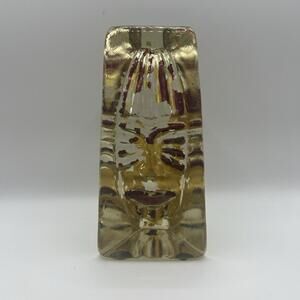 Kosta Boda Sea Glas Bruk Maoi Tiki Sculpture Painted Glass Paperweight Renate